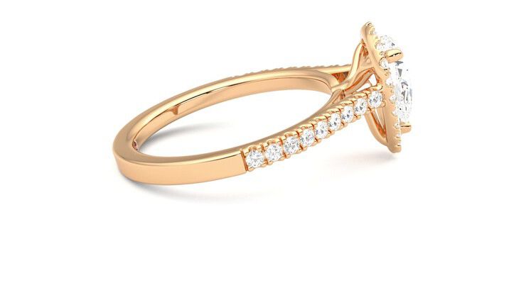Taylor & Hart Allure Pear Engagement Ring 360 degree image 10
