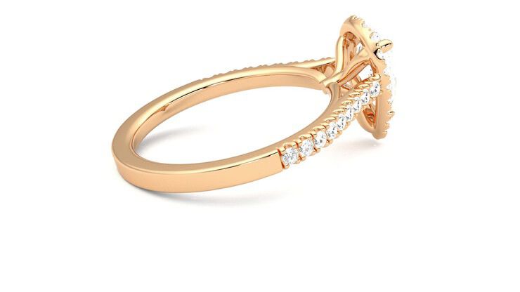 Taylor & Hart Allure Pear Engagement Ring 360 degree image 11