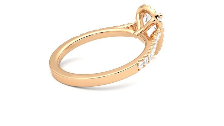 Taylor & Hart Allure Pear Engagement Ring 360 degree image 12