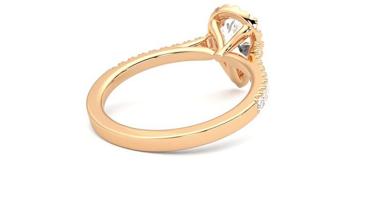 Taylor & Hart Allure Pear Engagement Ring 360 degree image 13