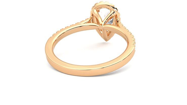 Taylor & Hart Allure Pear Engagement Ring 360 degree image 14