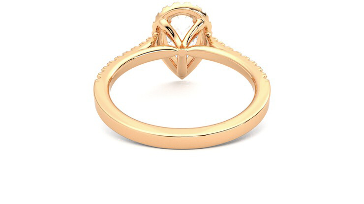 Taylor & Hart Allure Pear Engagement Ring 360 degree image 15