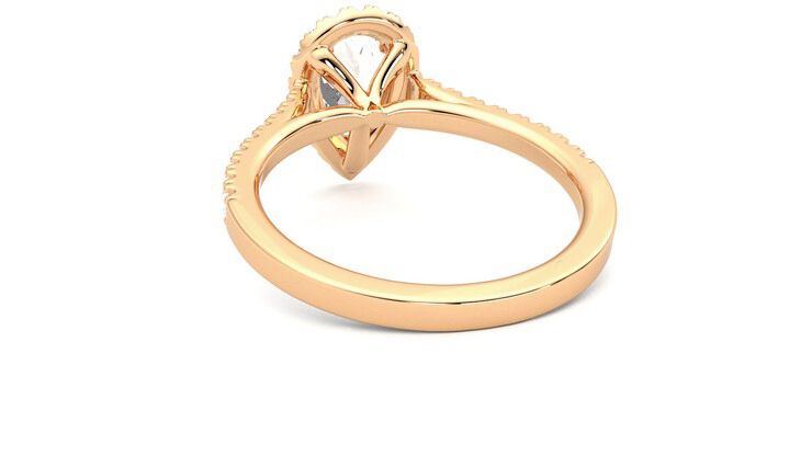 Taylor & Hart Allure Pear Engagement Ring 360 degree image 16