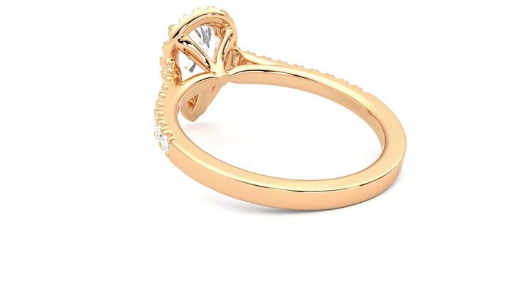 Taylor & Hart Allure Pear Engagement Ring 360 degree image 17