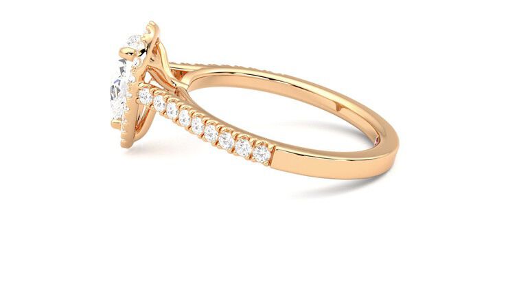 Taylor & Hart Allure Pear Engagement Ring 360 degree image 20