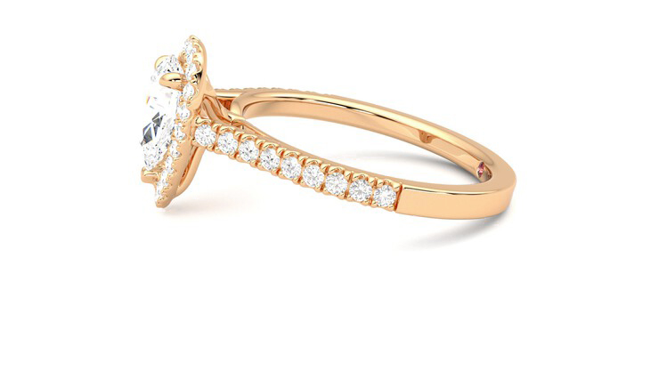 Taylor & Hart Allure Pear Engagement Ring 360 degree image 21