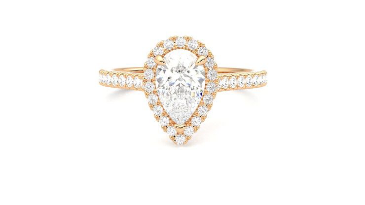 Taylor & Hart Allure Pear Engagement Ring 360 degree image 29