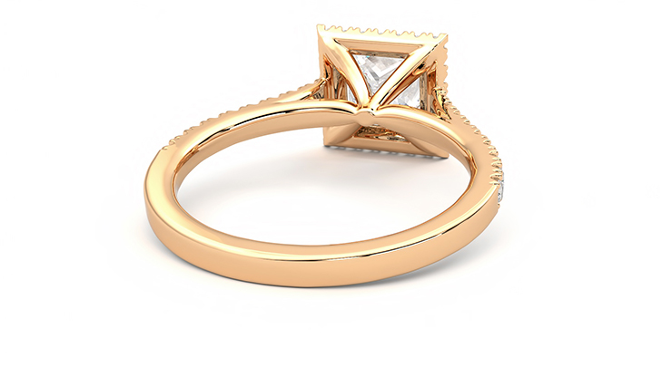 Taylor & Hart Allure Princess Engagement Ring 360 degree image 14