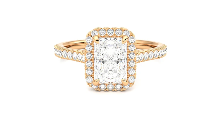 Taylor & Hart Allure Radiant Engagement Ring 360 detail 01