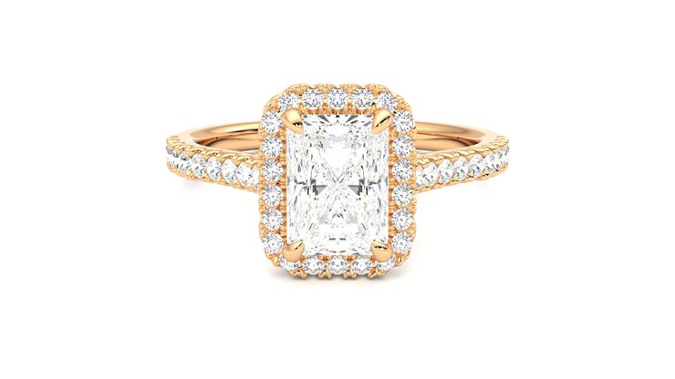 Taylor & Hart Allure Radiant Engagement Ring 360 degree image 0