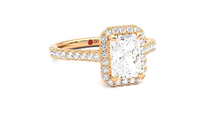 Taylor & Hart Allure Radiant Engagement Ring 360 degree image 4