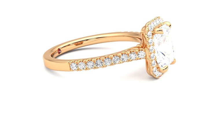 Taylor & Hart Allure Radiant Engagement Ring 360 degree image 8