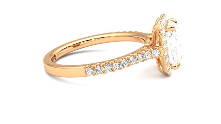 Taylor & Hart Allure Radiant Engagement Ring 360 degree image 9