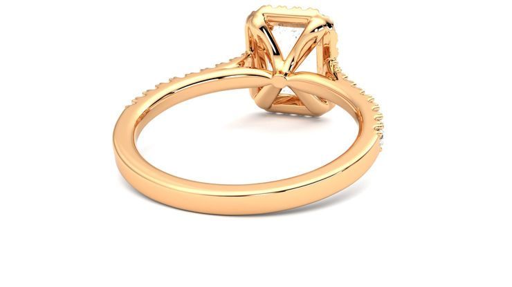 Taylor & Hart Allure Radiant Engagement Ring 360 degree image 14