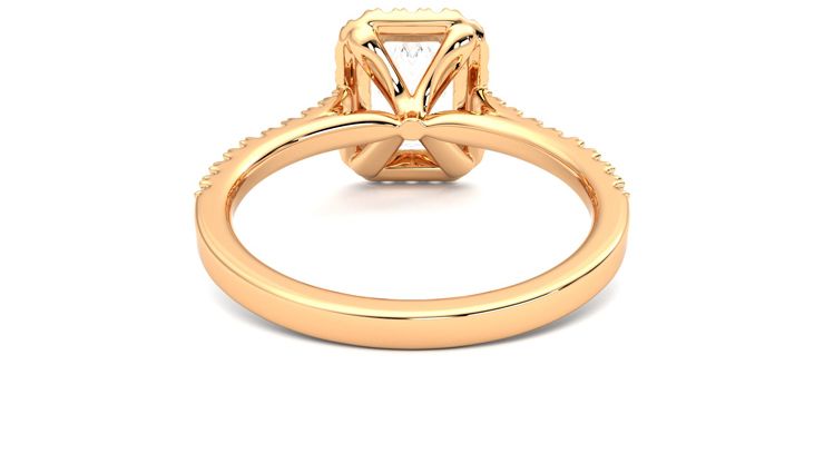 Taylor & Hart Allure Radiant Engagement Ring 360 degree image 15