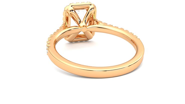 Taylor & Hart Allure Radiant Engagement Ring 360 degree image 16