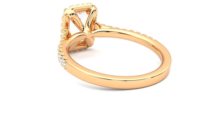 Taylor & Hart Allure Radiant Engagement Ring 360 degree image 17