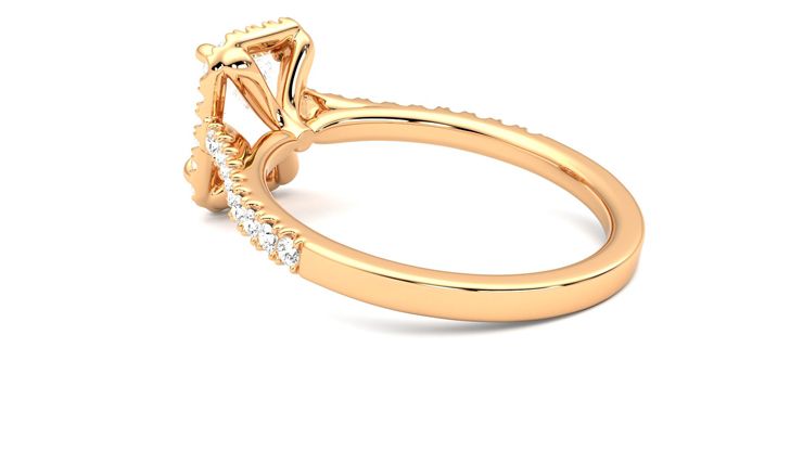 Taylor & Hart Allure Radiant Engagement Ring 360 degree image 18