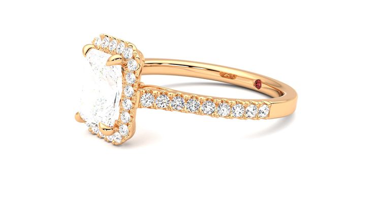 Taylor & Hart Allure Radiant Engagement Ring 360 degree image 23