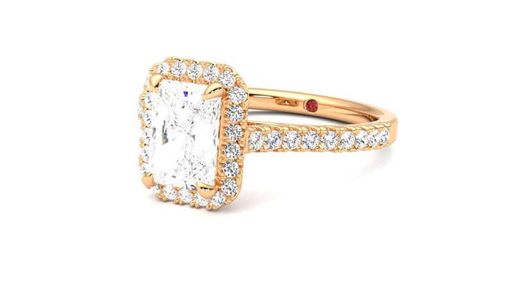 Taylor & Hart Allure Radiant Engagement Ring 360 degree image 25