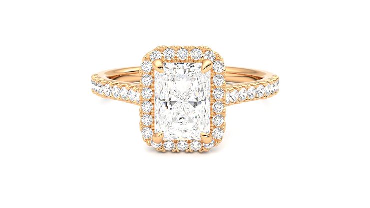 Taylor & Hart Allure Radiant Engagement Ring 360 degree image 29