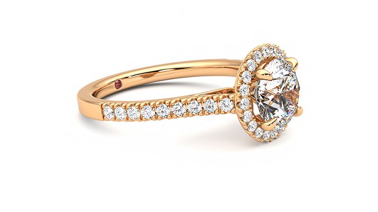 Taylor & Hart Allure Round Engagement Ring 360 degree image 7