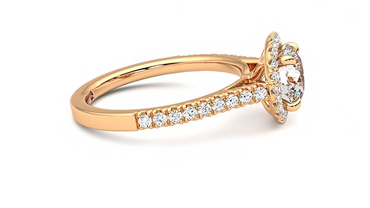 Taylor & Hart Allure Round Engagement Ring 360 degree image 9