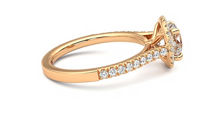 Taylor & Hart Allure Round Engagement Ring 360 degree image 10