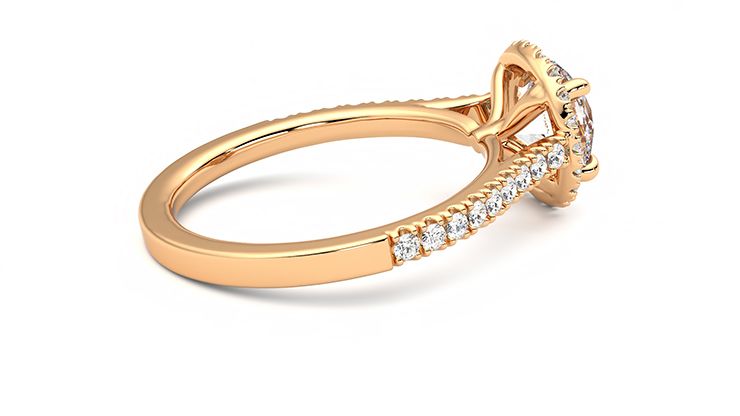 Taylor & Hart Allure Round Engagement Ring 360 degree image 11