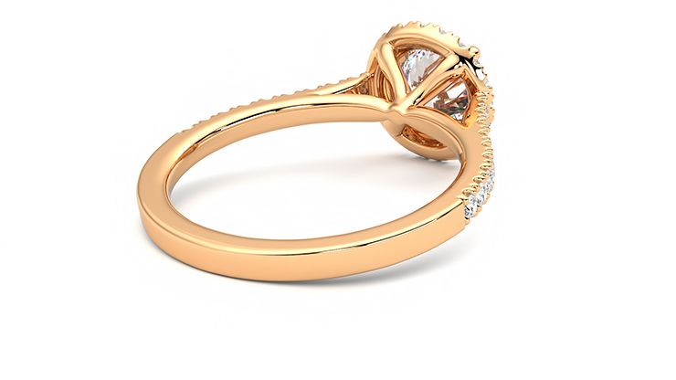 Taylor & Hart Allure Round Engagement Ring 360 degree image 13