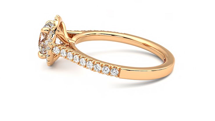 Taylor & Hart Allure Round Engagement Ring 360 degree image 20