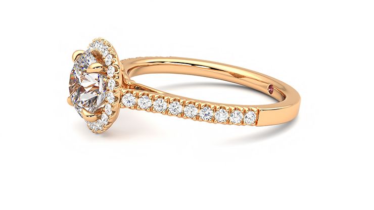 Taylor & Hart Allure Round Engagement Ring 360 degree image 22