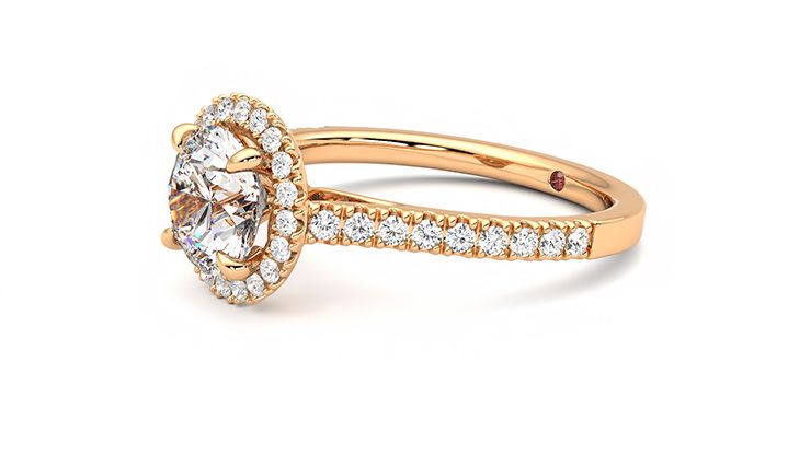 Taylor & Hart Allure Round Engagement Ring 360 degree image 23
