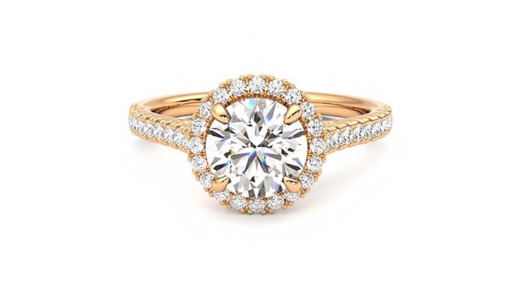 Taylor & Hart Allure Round Engagement Ring 360 degree image 29