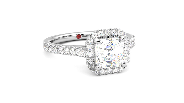 Taylor & Hart Allure Asscher Engagement Ring 360 degree image 4