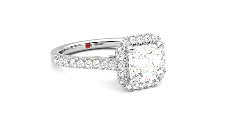 Taylor & Hart Allure Asscher Engagement Ring 360 degree image 5