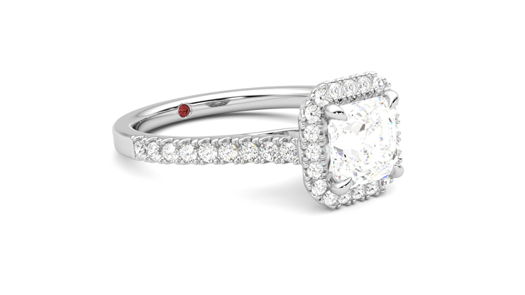 Taylor & Hart Allure Asscher Engagement Ring 360 degree image 6