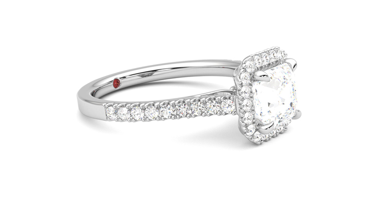 Taylor & Hart Allure Asscher Engagement Ring 360 degree image 7