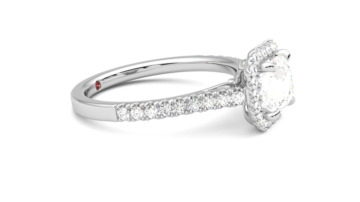 Taylor & Hart Allure Asscher Engagement Ring 360 degree image 8