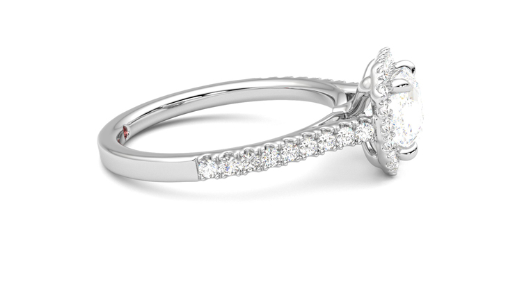 Taylor & Hart Allure Asscher Engagement Ring 360 degree image 9