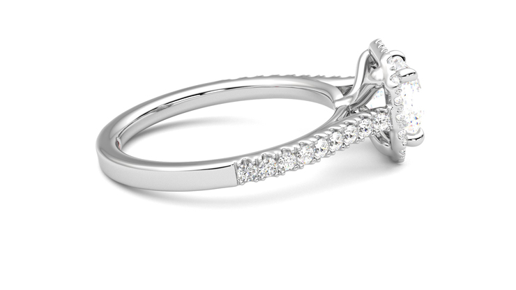 Taylor & Hart Allure Asscher Engagement Ring 360 degree image 10