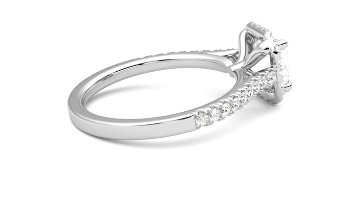 Taylor & Hart Allure Asscher Engagement Ring 360 degree image 11