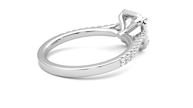 Taylor & Hart Allure Asscher Engagement Ring 360 degree image 12
