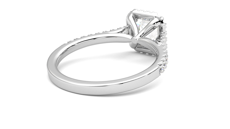 Taylor & Hart Allure Asscher Engagement Ring 360 degree image 13