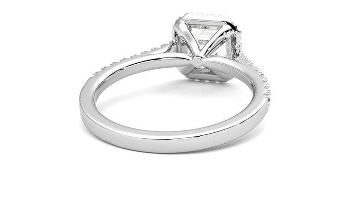 Taylor & Hart Allure Asscher Engagement Ring 360 degree image 14