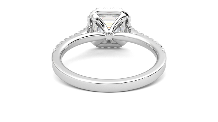 Taylor & Hart Allure Asscher Engagement Ring 360 degree image 15