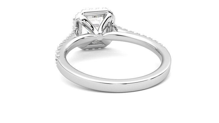 Taylor & Hart Allure Asscher Engagement Ring 360 degree image 16