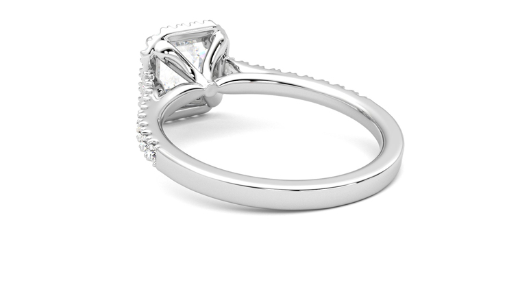 Taylor & Hart Allure Asscher Engagement Ring 360 degree image 17
