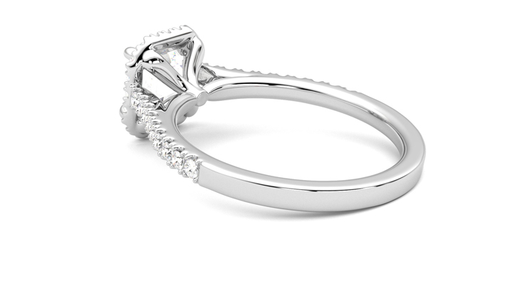 Taylor & Hart Allure Asscher Engagement Ring 360 degree image 18