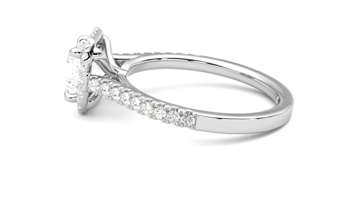 Taylor & Hart Allure Asscher Engagement Ring 360 degree image 20